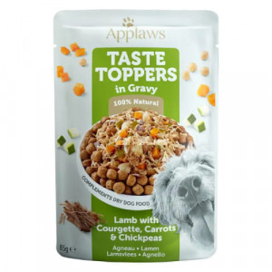 APPLAWS DOG TOPPERS konservi suņiem Jērs, dārzeņi mērcē 85g